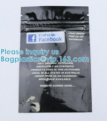 Herbal Tobacco Bag, Tea Foil Bag, mylar Zip lockk bag 어린이 방지 가방 파우치, 알루미늄 호일 종이 팩