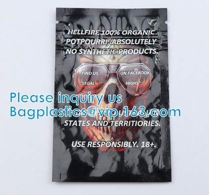 Herbal Tobacco Bag, Tea Foil Bag, mylar ziplock bag 어린이 방지 가방 파우치, 알루미늄 호일 종이 팩