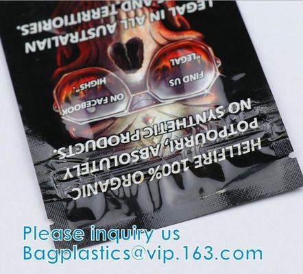 Herbal Tobacco Bag, Tea Foil Bag, mylar Zip lockk bag 어린이 방지 가방 파우치, 알루미늄 호일 종이 팩