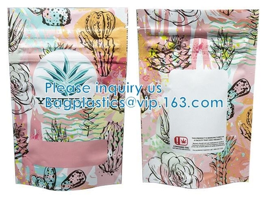 재밀봉 가능한 홀로그램 지플락 백, 슬라이드락 백 냄새 방지 Mylar Baggies