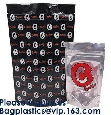 어린이 증거 맞춤 인쇄 Mylar 호일 가방 제조, Mylar Zip-Seal Bag, Herb Leaf Gusseted