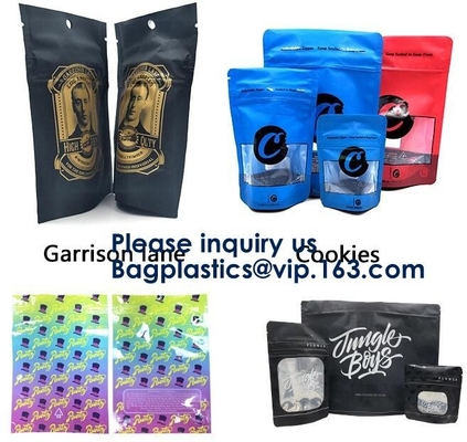 어린이 증거 맞춤 인쇄 Mylar 호일 가방 제조, Mylar Zip-Seal Bag, Herb Leaf Gusseted