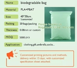생분해성 의류, 의류 포장, 로고가 있는 생분해성 퇴비화 지퍼 의류 가방