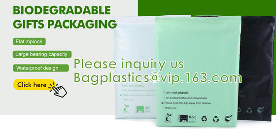 퇴비화 가능 환경 친화적인 젖빛 의류 지플락, 일회용, 방수, 방진