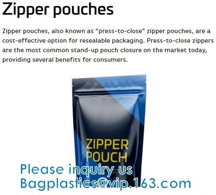 재밀봉 가능한 지플락 및 투명 창, 다목적, 소형, 알루미늄 마일라 호일이 있는 스탠드업 파우치
