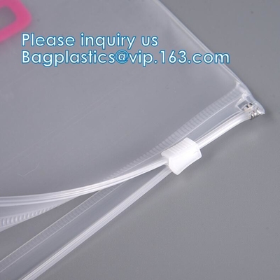 무광택 젖빛 PVC EVA 수영복 의류 지플락 백, 생분해 성 화장품 슬라이더 지퍼 포장 백