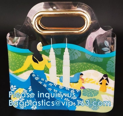 세련된 디자인 럭셔리 PVC 핸드백 지갑, 주최자 먼지 커버, 가방 보호대, 마그네틱 스냅 클로저