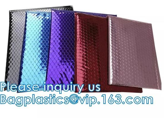 Mailer Slider Air Zip lockk Ploy Bubble Mailing Packaging Bag, Beauty Padded Pouch, Shipping Bags, Envelopes