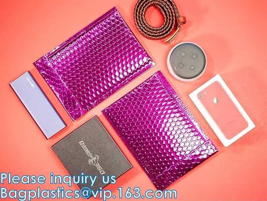 Mailer Slider Air Zip lockk Ploy Bubble Mailing Packaging Bag, Beauty Padded Pouch, Shipping Bags, Envelopes