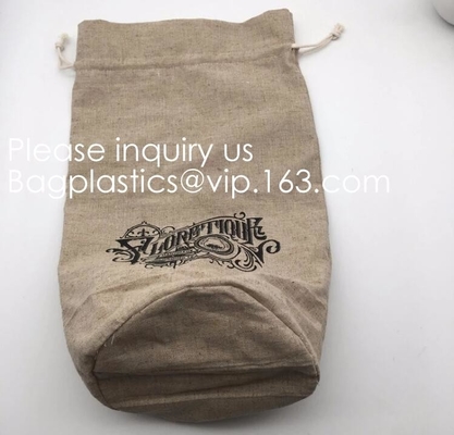 Drawstring 삼베 Natrual 황마 자루 보석 사탕 주머니 크리스마스 웨딩 파티 호의 선물 가방