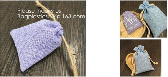 Drawstring 삼베 Natrual 황마 자루 보석 사탕 주머니 크리스마스 웨딩 파티 호의 선물 가방