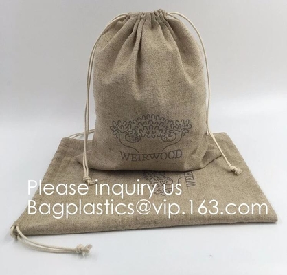Drawstring 삼베 Natrual 황마 자루 보석 사탕 주머니 크리스마스 웨딩 파티 호의 선물 가방