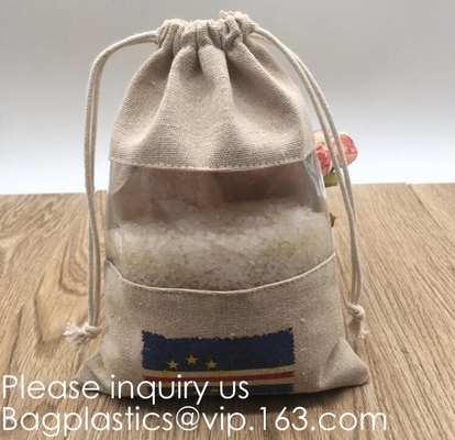 Drawstring 삼베 Natrual 황마 자루 보석 사탕 주머니 크리스마스 웨딩 파티 호의 선물 가방