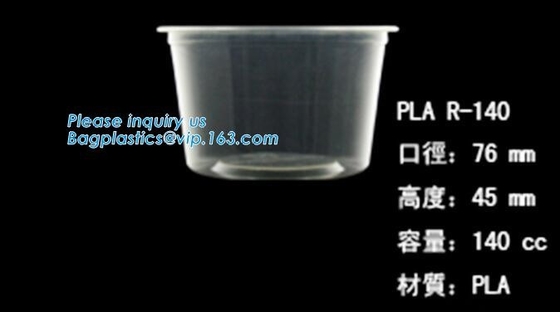 PLA 컴포스타바레 컵, 애완 컵, PP 컵, PS 꼭대기 스낵 컵 밀짚, 식품 가지고 가도록 하는 상자, 샐러드 플라스틱 보울 치수