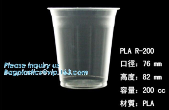 PLA 컴포스타바레 컵, 애완 컵, PP 컵, PS 꼭대기 스낵 컵 밀짚, 식품 가지고 가도록 하는 상자, 샐러드 플라스틱 보울 치수