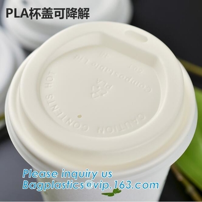 환경 친화적이고 블오데그라드러블, 퇴비성, PLA가 버릴 수 있는 뜨거운 추운 음료수 컵 세트, 카페, 판매점, 키오스크를 정렬시켰습니다