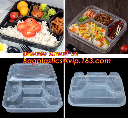 식당은 벤토 상자, 부 음식 Prep 일회용, 부분 칸막이, 도시락 용기를 제거합니다