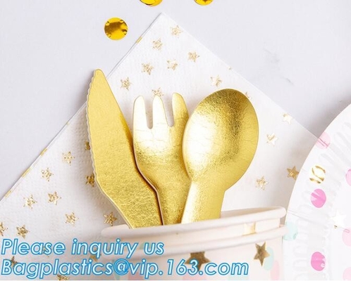 파티 용품 접시, 컵, 스푼, 포크, 냅킨, 식기 세트, 종이와 세트 플라스틱 식기류, 식기류