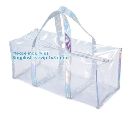PVC 여행 화장 화장품 저장 백, 대용량 여성용 대형 손가방, 화장용 옷 주최 가방