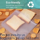PEVA, 실리콘, 재활용 저장 재밀봉할 수 있는 냉장고 식품백, 누출 내구성 지플록식 밀폐된 점심 용기