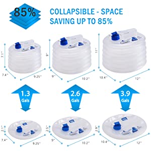 휴대용 물 저장 주전자, 물 캐리어, 접이식 수통, 야외 바베큐 캠핑 하이킹 6