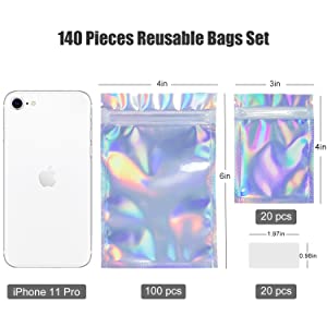 냄새 증거 Mylar 부대, 호일 작은 지플락 부대, 할로윈 크리스마스 호의, 호일 주머니 Slidelock 1