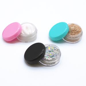 나사 모자 화장품 용기 빈 플라스틱 항아리와 5g 5ml 작은 크림 투명 플라스틱 냄비 2