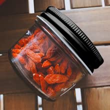 검은색 뚜껑이 있는 미니 통조림 용기, 유리 보관 용기 용기 화장품, 로션, 크림, 메이크업 8