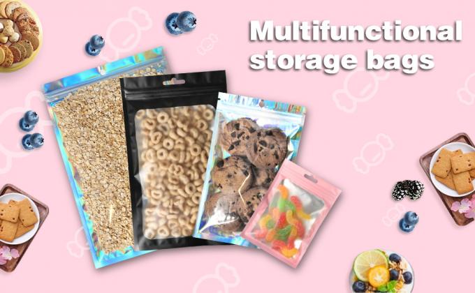 Resealable Zip lockk Pouch, Mylar Bags, Resealable 냄새 방지 가방, 알루미늄 호일 파우치 가방 0