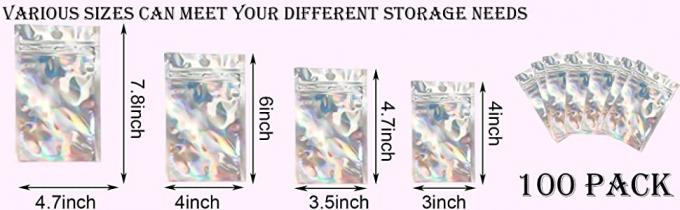 주문 로고에 의하여 인쇄되는 Mylar 부대, 각종 색깔 명확한 창 부대, Mylar 주머니를 포장하는 Zip lockk 0