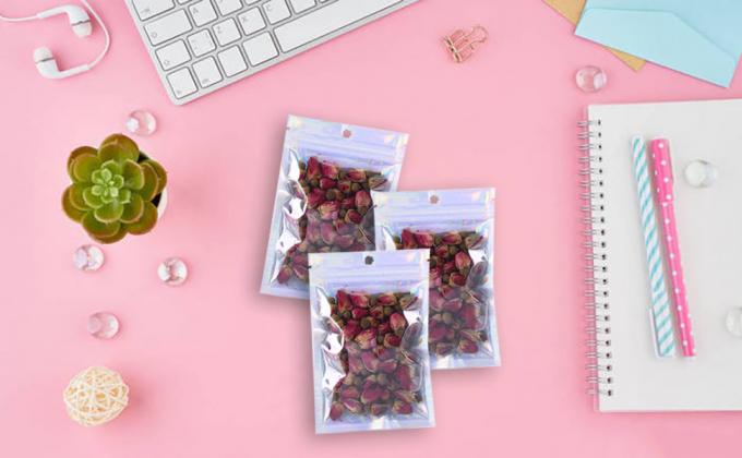 주문 로고에 의하여 인쇄되는 Mylar 부대, 각종 색깔 명확한 창 부대, Mylar 주머니를 포장하는 Zip lockk 1