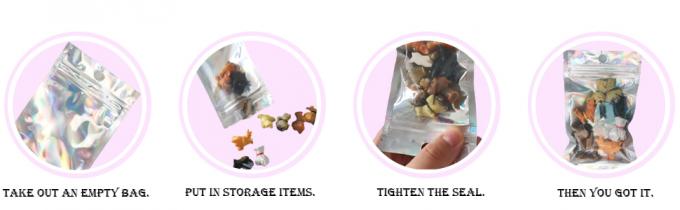 주문 로고에 의하여 인쇄되는 Mylar 부대, 각종 색깔 명확한 창 부대, Mylar 주머니를 포장하는 Zip lockk 2
