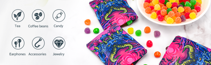 슬라이드 클로저가 있는 스탠드업 파우치, 재밀봉 가능한 지플락 마일라 백, 지퍼 씰링, 그립 씰, 슬라이드 씰 잠금 장치 2