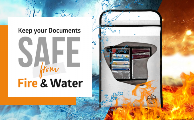 방화 문서 가방, 버그 아웃 가방, 지갑, 서류 가방, 파일 보호, 방수, 안전, 보안 0