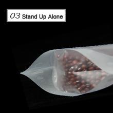 오픈 탑 마일라 백, 매트 클리어, 지퍼 식품 보관용 잠금 장치 포장용 눈물 노치가 있는 지퍼 잠금 열 씰 파우치 10