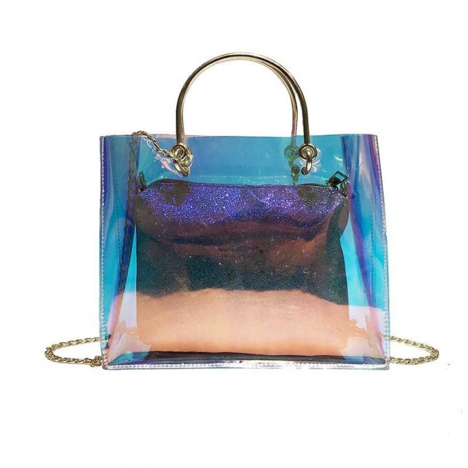 에코 친화적 인 네온 다채로운 PVC 화장품 메이크업 세면 용품 스킨 키트 파우치 방수 투명 비닐 선물 가방 3