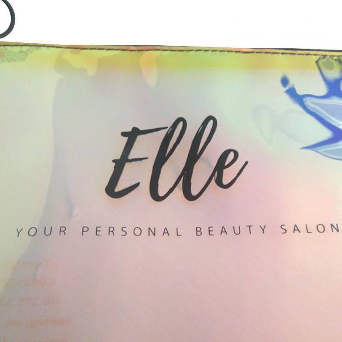 에코 친화적 인 네온 다채로운 PVC 화장품 메이크업 세면 용품 스킨 키트 파우치 방수 투명 비닐 선물 가방 9