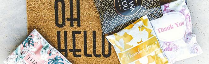 우편물 봉투 열대 잎 우편물 배송 패키지 가방-셀프 인감, 배송 공급, 신속 배송 가방 1