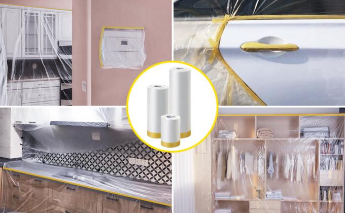 자동차 롤 마스킹 필름 세트, 페인팅 트레이 키트, 프리 테이핑, 시트 커버, 자동차 가구 보호 커버 17