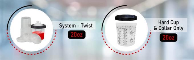 일회용 리필, 자동차 스프레이 컵 페인트 하드 컵, 건 컵, 페인트 혼합 컵, 스프레이 컵 시스템 1