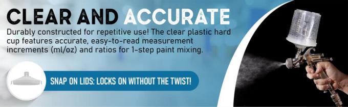 일회용 리필, 자동차 스프레이 컵 페인트 하드 컵, 건 컵, 페인트 혼합 컵, 스프레이 컵 시스템 3