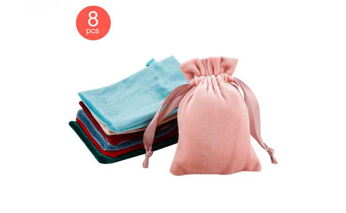 벨벳 선물 가방, 벨벳 같은 드로스트링 팁, 팔찌, 목걸이, 시계, 반지, 보석 패키징 7