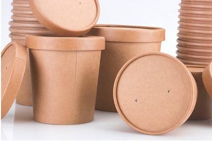 우호적인 Eco, 오일 방지, 샐러드 수프 쌀국수 그릇, 대나무 펄프, 버릴 수 있, 크라프트 지 보울 덮개 13