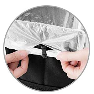 자동차 쓰레기 가방 자동차 뒷자리 창시자 봉투 가리개, 자동차 쓰레기통, 저장 포켓, 접을 수 있는 가지고 다닐 수 있는 빈 10