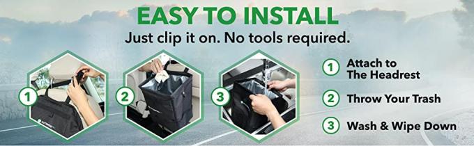 봉투, 저장 포켓 방누 창시자 접을 수 있는 가지고 다닐 수 있는 방수 자동차 쓰레기 빈을 매다는 자동차 쓰레기 9