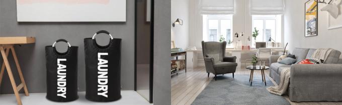 씻는 것 핸들, 접을 수 있는 세탁 바구니 용이한 저장과 최고 더러운 세탁 바구니 세탁물 카트를 방해합니다 7