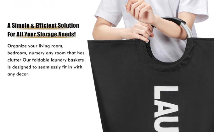 씻는 것 핸들, 접을 수 있는 세탁 바구니 용이한 저장과 최고 더러운 세탁 바구니 세탁물 카트를 방해합니다 8