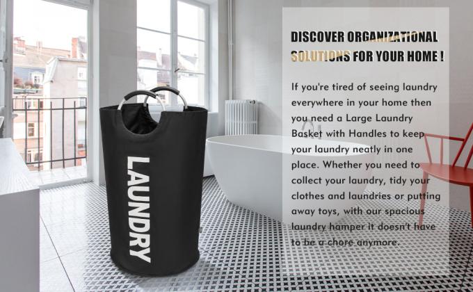 씻는 것 핸들, 접을 수 있는 세탁 바구니 용이한 저장과 최고 더러운 세탁 바구니 세탁물 카트를 방해합니다 9