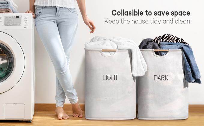 쉬운 핸들 운반과 세탁 바구니가, 세척 BIN을 폴딩시키, 가족 세탁실 화장실을 방해합니다 12