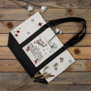 최고 지퍼 폐쇄부. 기관, 핸들과 재활용, 세척할 수 있는, 캔버스 쇼핑 가방, 천 식료품 운반 2